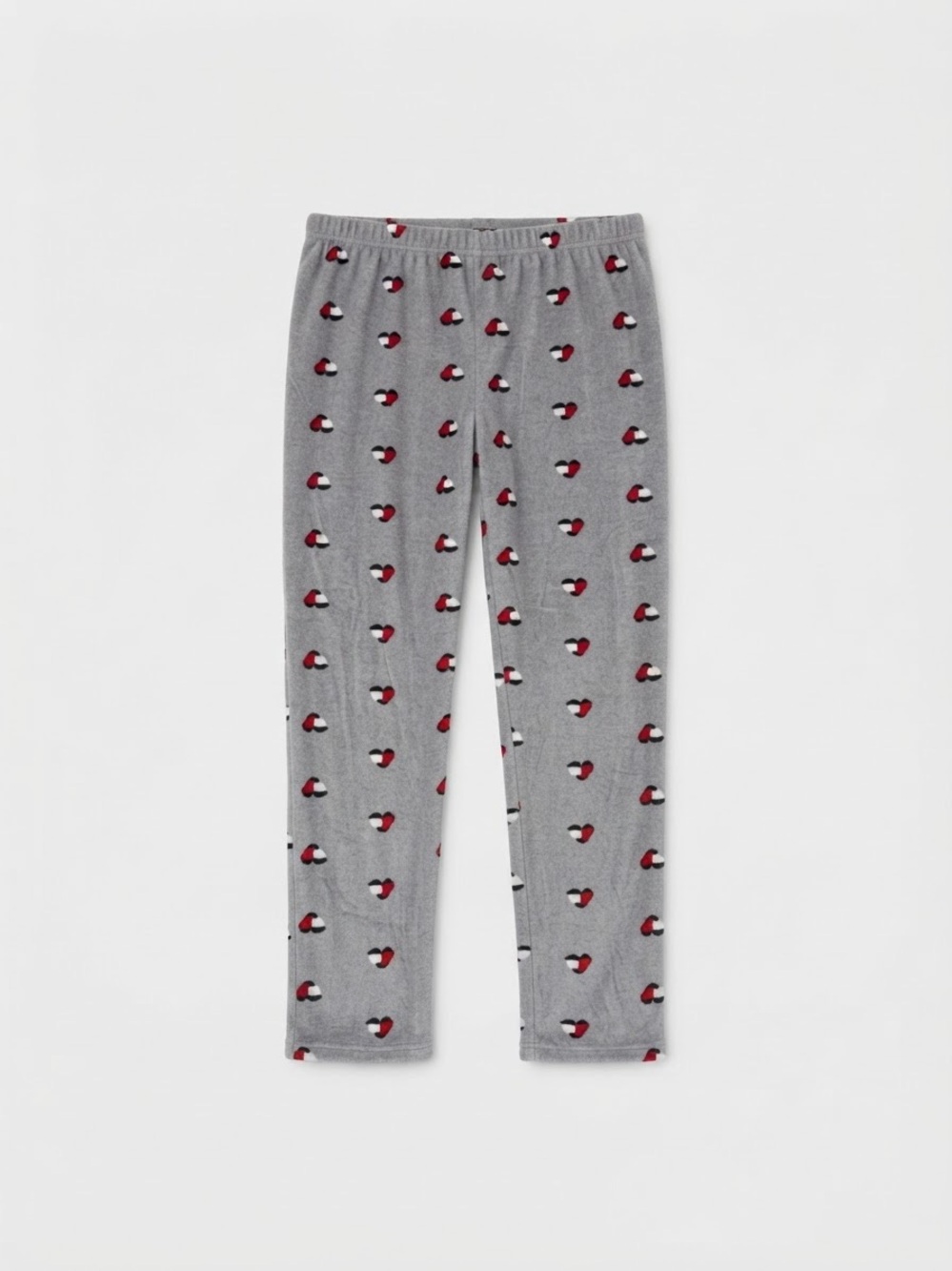 Tommy Hilfiger Super Cozy Grey Pajama/Lounge Pants w/Red Heart Motif, Size M